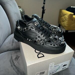 Black Diamond Studded Dolce & Gabbana Sneakers